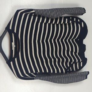 Madewell Striped Cotton and Wool Sweater